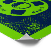 Retro Green & Blue Kassettenband Poster (Ecke)