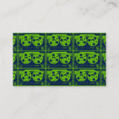 Retro Green & Blue Kassettenband Visitenkarte (Rückseite)