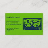 Retro Green & Blue Kassettenband Visitenkarte (Vorderseite)