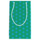Retro Green Blue Mid Century Moderne geometrische  Kleine Geschenktüte (Vorderseite)