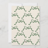 Retro Green Bows Oval Arch Foto Weihnachten (Rückseite)