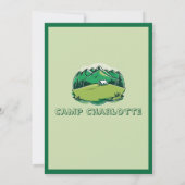 Retro Green Camp Bride Bridal Dusche Einladung (Rückseite)