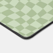 Retro Green Checkered Desk Mat Schreibtischunterlage (Ecke)