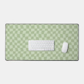 Retro Green Checkered Desk Mat Schreibtischunterlage (Tastatur & Maus)