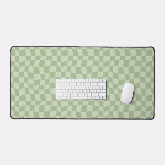Retro Green Checkered Desk Mat Schreibtischunterlage (Tastatur & Maus)