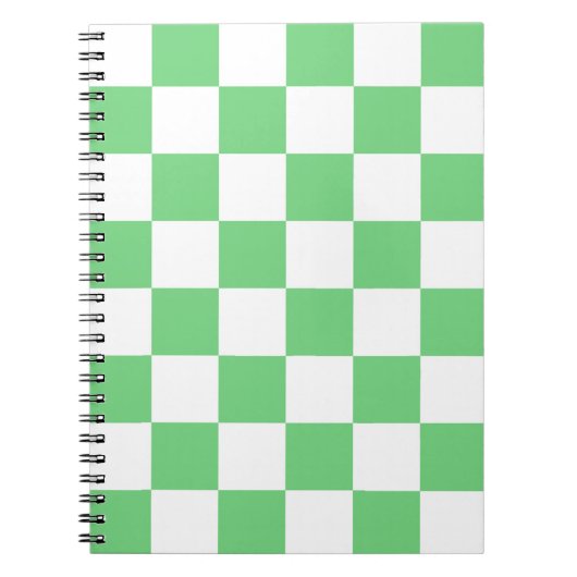 Retro Green Chessboard Tile Y2K Ästhetisches Muste Notizblock (Vorderseite)