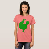 Retro Green Chicken T-Shirt (Vorne ganz)