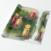 Retro Green Christmas Wrapping Paper Geschenkpapier (Ungerollt)