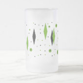 Retro Green Diamond & Sternexplosionen Mattierte T Mattglas Bierglas (Mittel)
