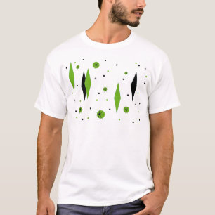 Retro Green Diamonds and Sternexplosionen T - Shir T-Shirt