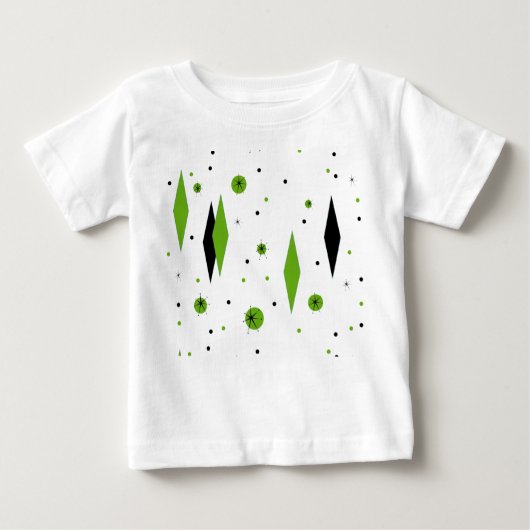 Retro Green Diamonds & Sternexplosionen Baby T - S Baby T-shirt (Vorderseite)