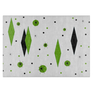 Retro Green Diamonds & Sternexplosionen Cutting Bo Schneidebrett
