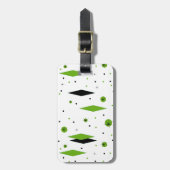 Retro Green Diamonds & Sternexplosionen Gepäckanhä Gepäckanhänger (Vorderseite vertikal)