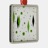 Retro Green Diamonds & Sternexplosionen Ornament (Rechts)
