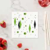 Retro Green Diamonds & Sternexplosionen Paper Napk Serviette (Beispiel)