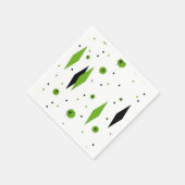 Retro Green Diamonds & Sternexplosionen Paper Napk Serviette (Ecke)