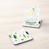 Retro Green Diamonds & Sternexplosionen Untersetze Getränkeuntersetzer (Rechte Seite)
