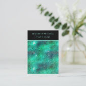 Retro Green Disco | Earring Display Card Visitenkarte (Stehend Vorderseite)