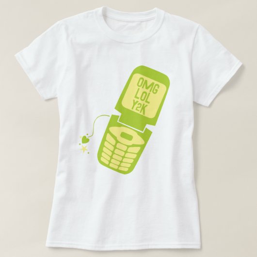 Retro Green Dreh Phone T - Shirt (Design vorne)