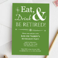 Retro Green Eat Drink und werden müde Ruhestand.