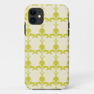 Retro Green Fleur-De-Lis-Muster Case-Mate iPhone Hülle