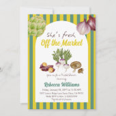 Retro Green Fresh off Market Brautparty Einladung (Vorderseite)