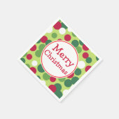 Retro Green Frohe Weihnachts-Party Napkins Serviette (Ecke)