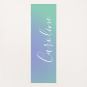 Retro Green Gradient | Name des Personalisierten S Yogamatte (Vorderseite)