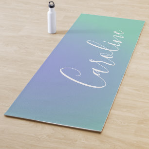 Retro Green Gradient Name des Personalisierten S Yogamatte