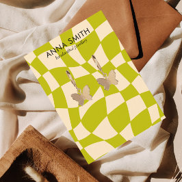 Retro Green Groovy Vintag Earring Display Visitenkarte