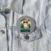 Retro "Green is the new Meow" Coole Katzennatur Ar Button (Beispiel)