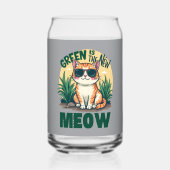 Retro "Green is the new Meow" Coole Katzennatur Ar Dosenglas (Rückseite)