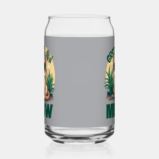 Retro "Green is the new Meow" Coole Katzennatur Ar Dosenglas (Rechts)