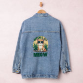 Retro "Green is the new Meow" Coole Katzennatur Ar Jeansjacke (Hangar)