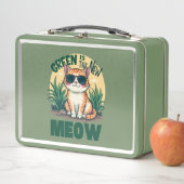 Retro "Green is the new Meow" Coole Katzennatur Ar Metall Brotdose (Beispiel)