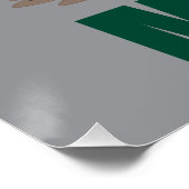 Retro "Green is the new Meow" Coole Katzennatur Ar Poster (Ecke)