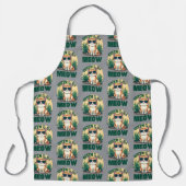 Retro "Green is the new Meow" Coole Katzennatur Ar Schürze (Vorderseite)