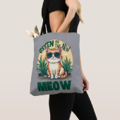 Retro "Green is the new Meow" Coole Katzennatur Ar Tasche (Von Nahem)