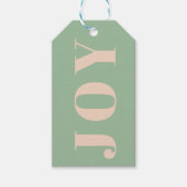 Retro green joy typography Christmas Geschenkanhänger (Vorderseite)