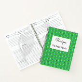Retro Green Kariert Custom Food Rezept Notebook Notizblock (Innenseite)