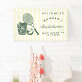 Retro Green Last Swing vor dem Ring Tennis Bach Banner (Insitu)