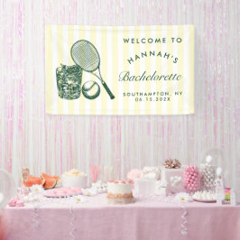 Retro Green Last Swing vor dem Ring Tennis Bach Banner