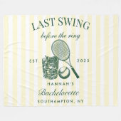 Retro Green Last Swing vor dem Ring Tennis Bach Fleecedecke (Vorderseite (Horizontal))