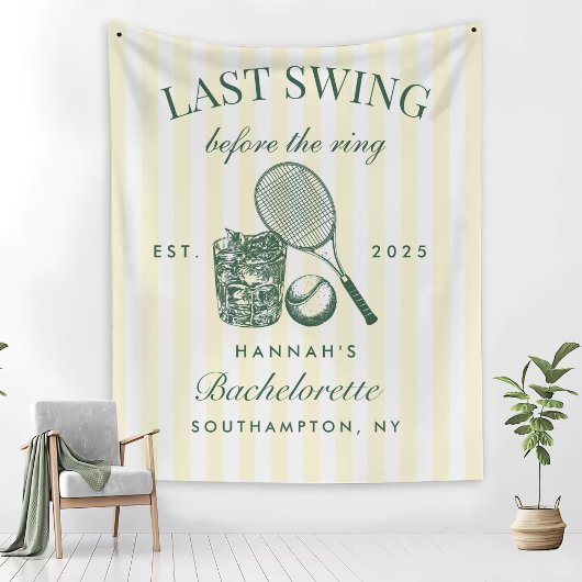 Retro Green Last Swing vor dem Ring Tennis Bach Fleecedecke