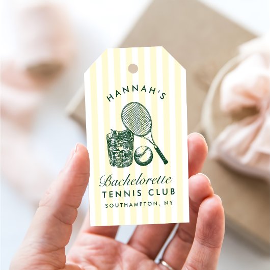 Retro Green Last Swing vor dem Ring Tennis Bach Geschenkanhänger