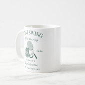 Retro Green Last Swing vor dem Ring Tennis Bach Kaffeetasse (Vorderseite Links)
