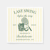 Retro Green Last Swing vor dem Ring Tennis Bach Serviette (Vorderseite)