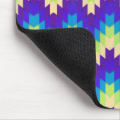 Retro Green & Lila Wacky Geometric Muster Mousepad (Ecke)