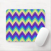 Retro Green & Lila Wacky Geometric Muster Mousepad (Mit Mouse)