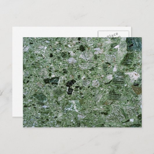 Retro Green Marble Stone Texture Pattern Postkarte (Vorne/Hinten)